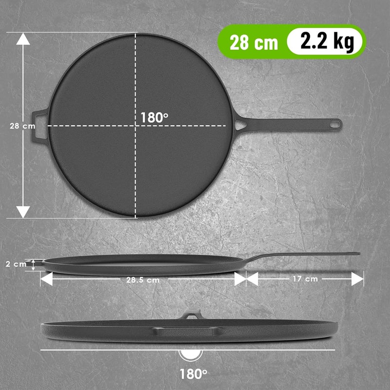 Kashvi طاسة دوسا من الحديد الزهر الأسود عالية التحمل - Image 2